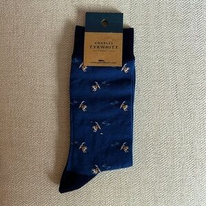 NWT Charles Tyrwhitt Men’s Dog on Skis Motif Socks